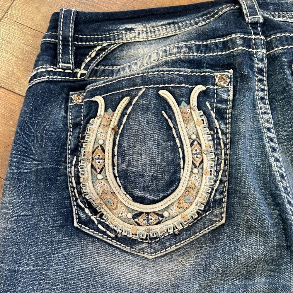 Miss Me Jeans. Never worn. Size 31 curvy Flare 32 length